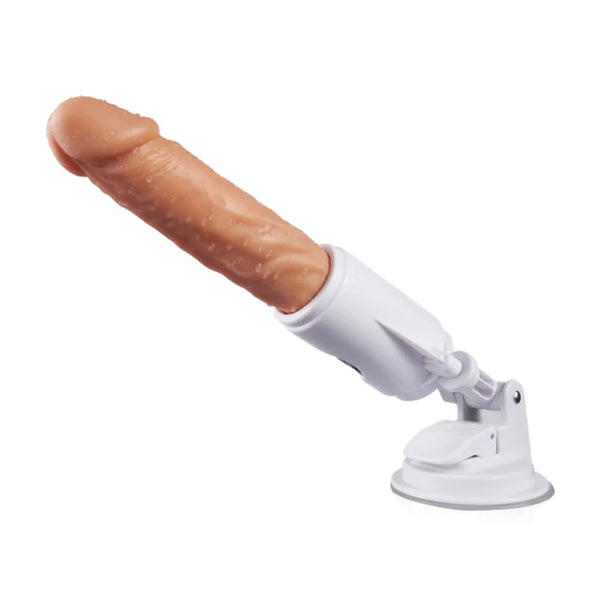5.4-Inch 7 Vibrating 7 Telescoping Silicone Dildo with Mount Base