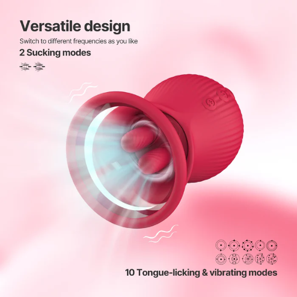 Tongue Magic: Interchangeable Clitoral & Nipple Sucker with 3-in-1 Pleasure Functions