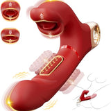 Eveandlove G Spot Vibrato: 3 in 1 Tongue Rose Clitoral Vibrator, 7 Flapping & 5 Biting Vibration Modes