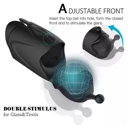 Superbuyg™QMYSKY Dual Motor 10 Vibrating Glans Exerciser