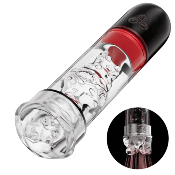 Eveandlove 9 Vibrating 9 Sucking Male Masturbator Penis Enlargement Pump