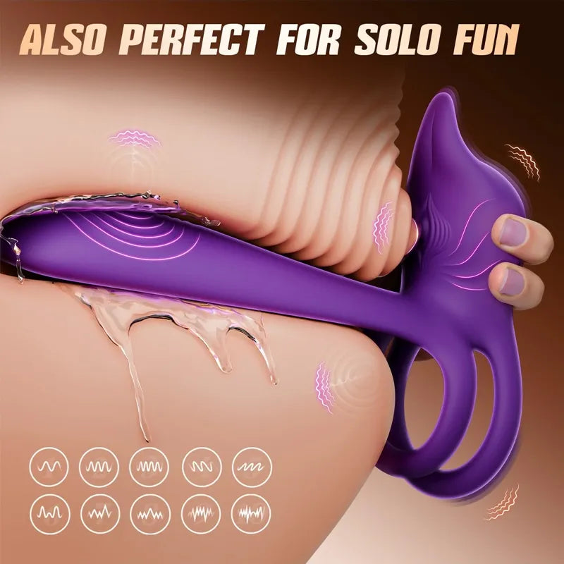 🎁Superbuyg™ Enchanted Girl Luxe Smart Vibrating Ring – App-Controlled Pleasure for Couples 💫 Star-starring identical mold production[free of tax]
