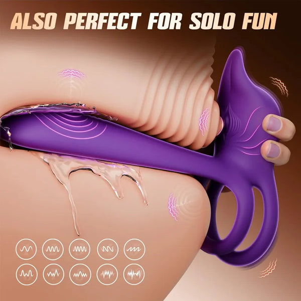 🎁Superbuyg™ Enchanted Girl Luxe Smart Vibrating Ring – App-Controlled Pleasure for Couples 💫 Star-starring identical mold production[free of tax]