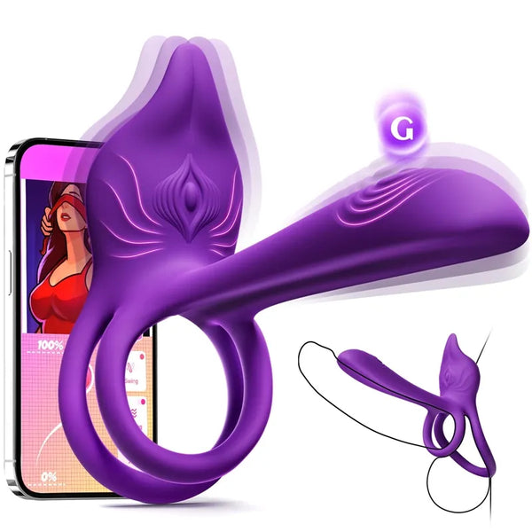 🎁Superbuyg™ Enchanted Girl Luxe Smart Vibrating Ring – App-Controlled Pleasure for Couples 💫 Star-starring identical mold production[free of tax]